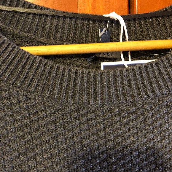 Kaari Blue Charcoal Gray Ribbon Tie Sweater Size 0X NWT - Picture 4 of 8